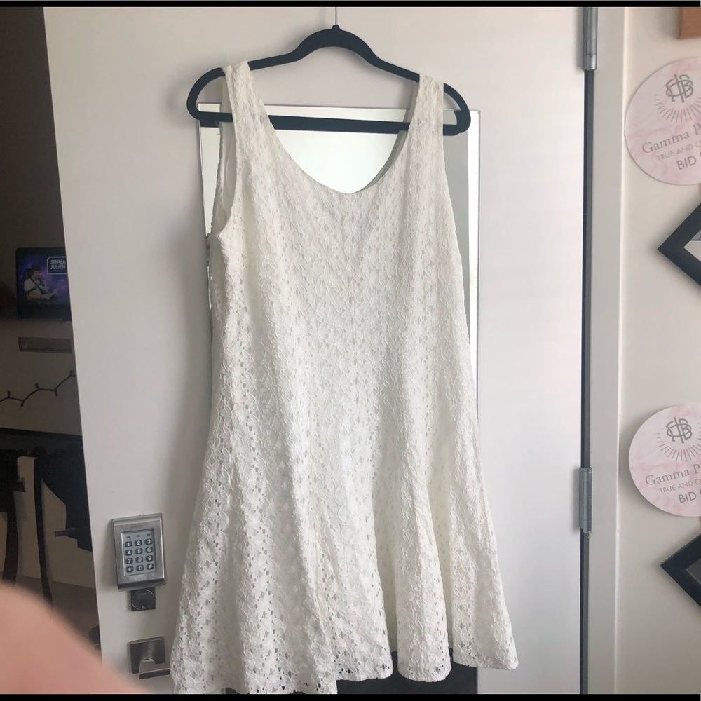 White Floral Lace Dress